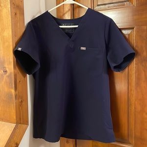 FIGS navy Catarina scrub top